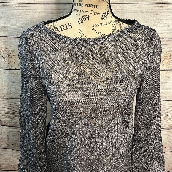 Lafayette 148 Top Linen Blend Semi-Sheer 3/4 Sleeves Open Knit Size Small - Picture 2 of 8